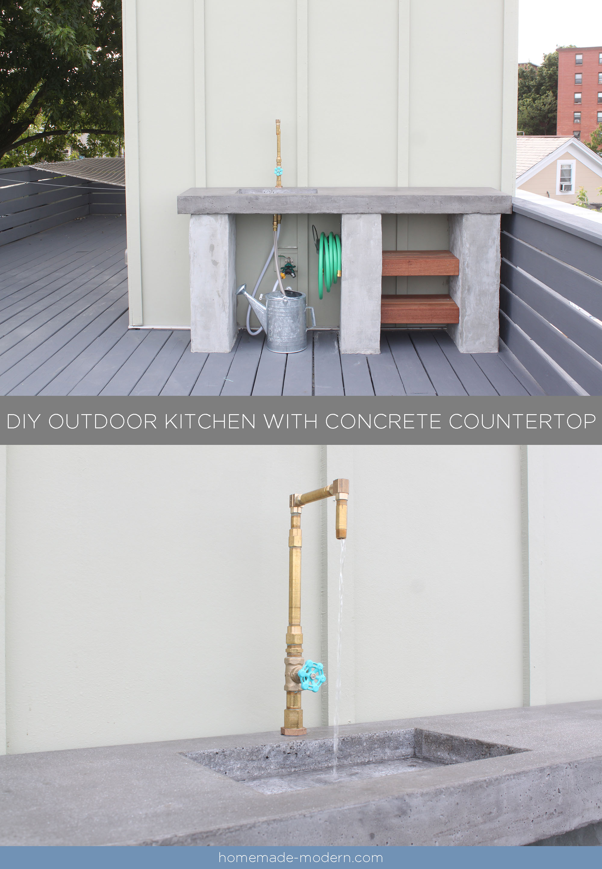 Homemade Modern Ep96 Diy Outdoor Kitchen With Concrete Countertop