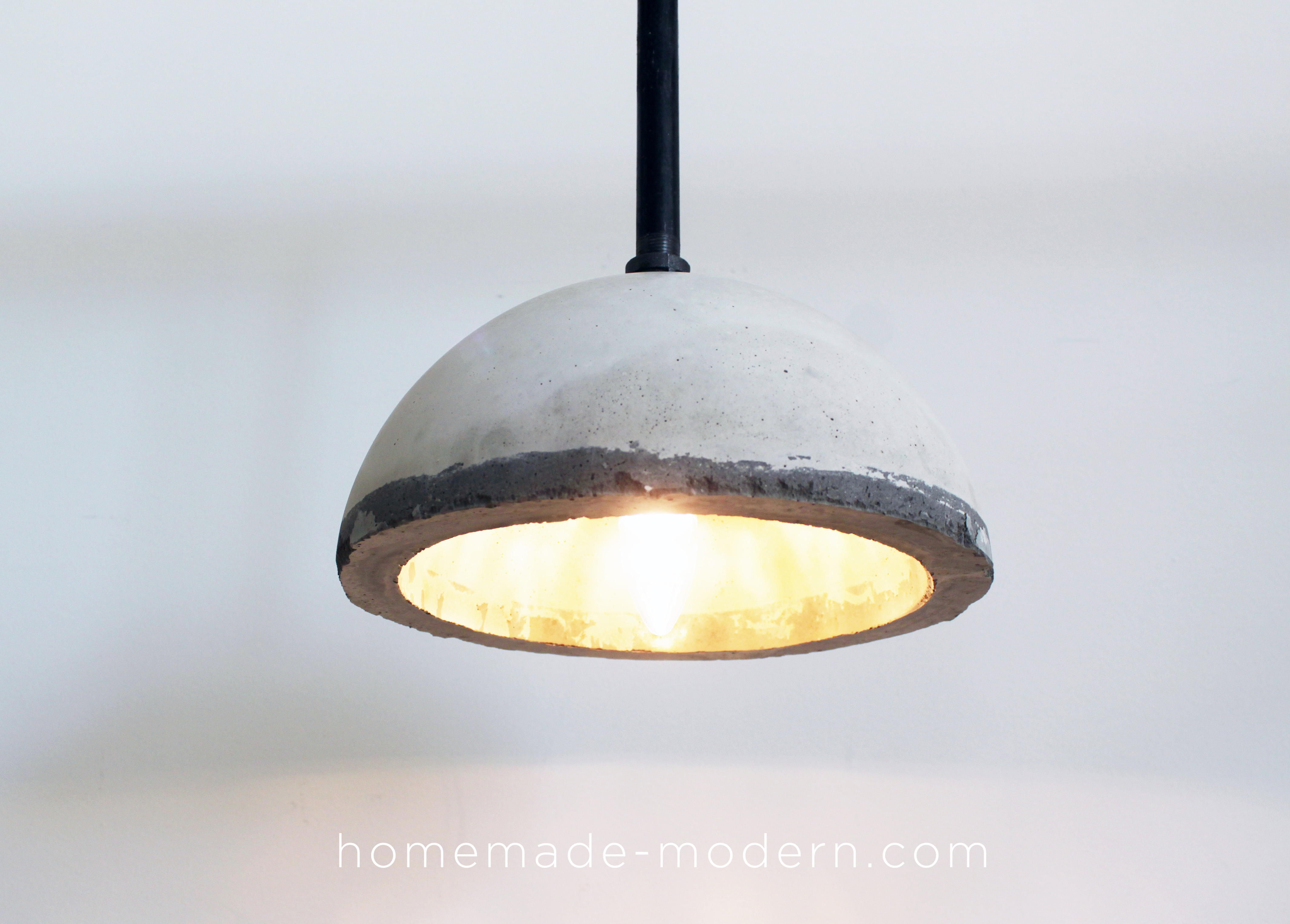 These DIY concrete lamps are easy and affordable to make. For more information go to HomeMade-Modern.com