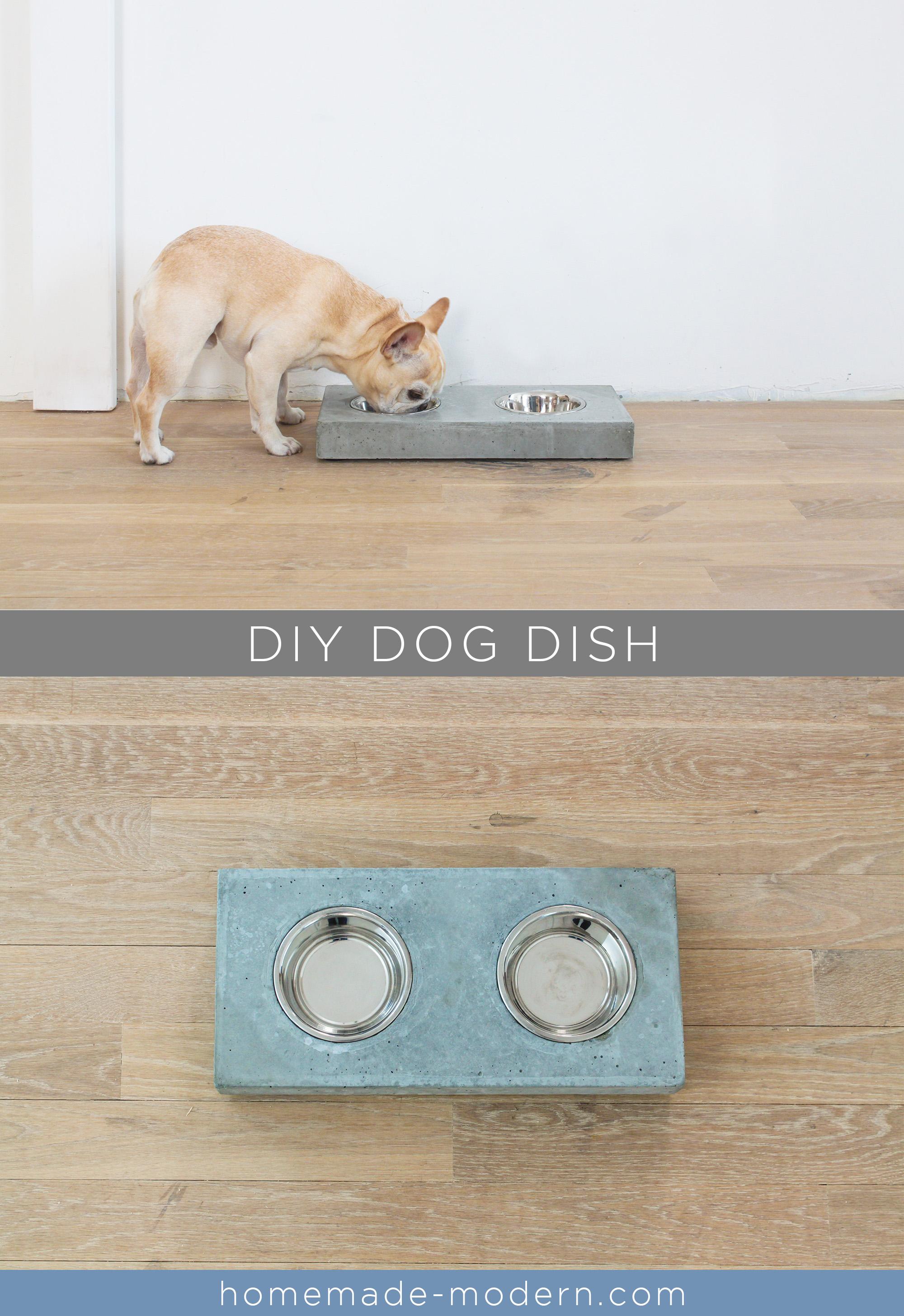 Homemade Modern Ep109 Concrete Dog Dish